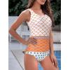 imageAthletic One Piece Swimsuit for Women Modest Criss Cross Back Slimming Bathing Suit Swimming SuitA Orange Scales