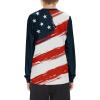 imageBoy Long Sleeve Rash Guard Shirt UPF 50 Sun Protection Rashguard Swim ShirtAmerican Flag
