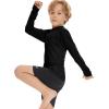 imageBoy Long Sleeve Rash Guard Shirt UPF 50 Sun Protection Rashguard Swim ShirtBlack