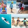 imageBoy Long Sleeve Rash Guard Shirt UPF 50 Sun Protection Rashguard Swim ShirtBlue