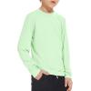 imageBoy Long Sleeve Rash Guard Shirt UPF 50 Sun Protection Rashguard Swim ShirtGreen