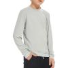 imageBoy Long Sleeve Rash Guard Shirt UPF 50 Sun Protection Rashguard Swim ShirtGrey