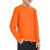 imageBoy Long Sleeve Rash Guard Shirt UPF 50 Sun Protection Rashguard Swim ShirtNeon Orange