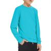 imageBoy Long Sleeve Rash Guard Shirt UPF 50 Sun Protection Rashguard Swim ShirtSky Blue