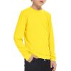 imageBoy Long Sleeve Rash Guard Shirt UPF 50 Sun Protection Rashguard Swim ShirtYellow