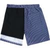 imageMens Swim Trunks 7 Inch Swim Shorts with Liner Mens Compression Shorts Summer Swimwear Navy tripes 2XL