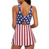 imageWomens Tummy Control Swimsuits Vintage Swim Dress One Piece Bathing Suits for Women Plus Size SwimdressFlag Print