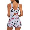 imageWomens Tummy Control Swimsuits Vintage Swim Dress One Piece Bathing Suits for Women Plus Size SwimdressPrint on White