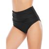 imageAmerican Trends High Waisted Bikini Bottoms Ruched Tummy Control Swimsuits Bottoms Sexy Swim Bottom Bathing Suits for Women01 Solid Black