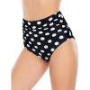imageAmerican Trends High Waisted Bikini Bottoms Ruched Tummy Control Swimsuits Bottoms Sexy Swim Bottom Bathing Suits for WomenBlackwhite Dot