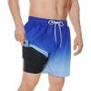 imageAmerican Trends Mens Swim Trunks Board Shorts Quick Dry Mens Swimming Trunks with Compression LinerBlue Gradient