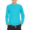 imageBoy Long Sleeve Rash Guard Shirt UPF 50 Sun Protection Rashguard Swim ShirtSky Blue