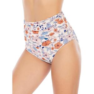 imageAmerican Trends High Waisted Bikini Bottoms Ruched Tummy Control Swimsuits Bottoms Sexy Swim Bottom Bathing Suits for WomenMultifloral