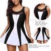 imageAmerican Trends Bathing Suit for Women Tummy Control Swim Dress One Piece Swimsuits Mesh Swimming Suit Skirt SwimwearPure Navy