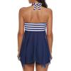imageBathing Suits for Women Tummy Control Plus Size Womens One Piece Swimsuit Athletic SwimdressBlue Stripe