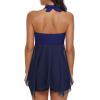 imageBathing Suits for Women Tummy Control Plus Size Womens One Piece Swimsuit Athletic SwimdressE Blue Gradient