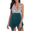 imageBathing Suits for Women Tummy Control Plus Size Womens One Piece Swimsuit Athletic SwimdressE Green Print