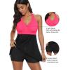 imageBathing Suits for Women Tummy Control Plus Size Womens One Piece Swimsuit Athletic SwimdressE Pink