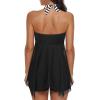 imageBathing Suits for Women Tummy Control Plus Size Womens One Piece Swimsuit Athletic SwimdressZ Black White Stripes