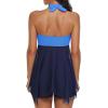 imageBathing Suits for Women Tummy Control Plus Size Womens One Piece Swimsuit Athletic SwimdressZ Blue