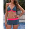 imageWomens Sporty Two Piece Swimsuits Halter Push Up Bathing Suits Athletic Swimwear for Women03 Pink  Grey