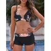 imageWomens Sporty Two Piece Swimsuits Halter Push Up Bathing Suits Athletic Swimwear for Women03 Pink Floral Print