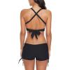 imageWomens Sporty Two Piece Swimsuits Halter Push Up Bathing Suits Athletic Swimwear for Women04 Classic Black