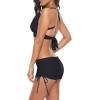 imageWomens Sporty Two Piece Swimsuits Halter Push Up Bathing Suits Athletic Swimwear for Women04 Classic Black