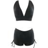 imageWomens Sporty Two Piece Swimsuits Halter Push Up Bathing Suits Athletic Swimwear for Women04 Classic Black