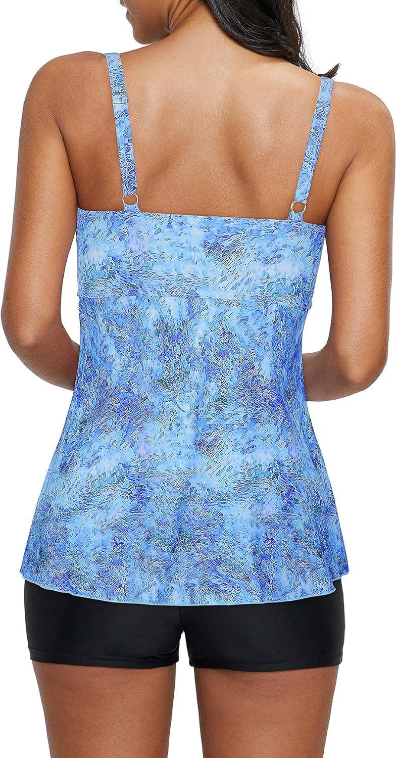 imageAmerican Trends Tankini Swimsuits Plus Size Tankini Bathing Suits for Women Tankini Bathing Suits Swimwear for Women02 Blue Print