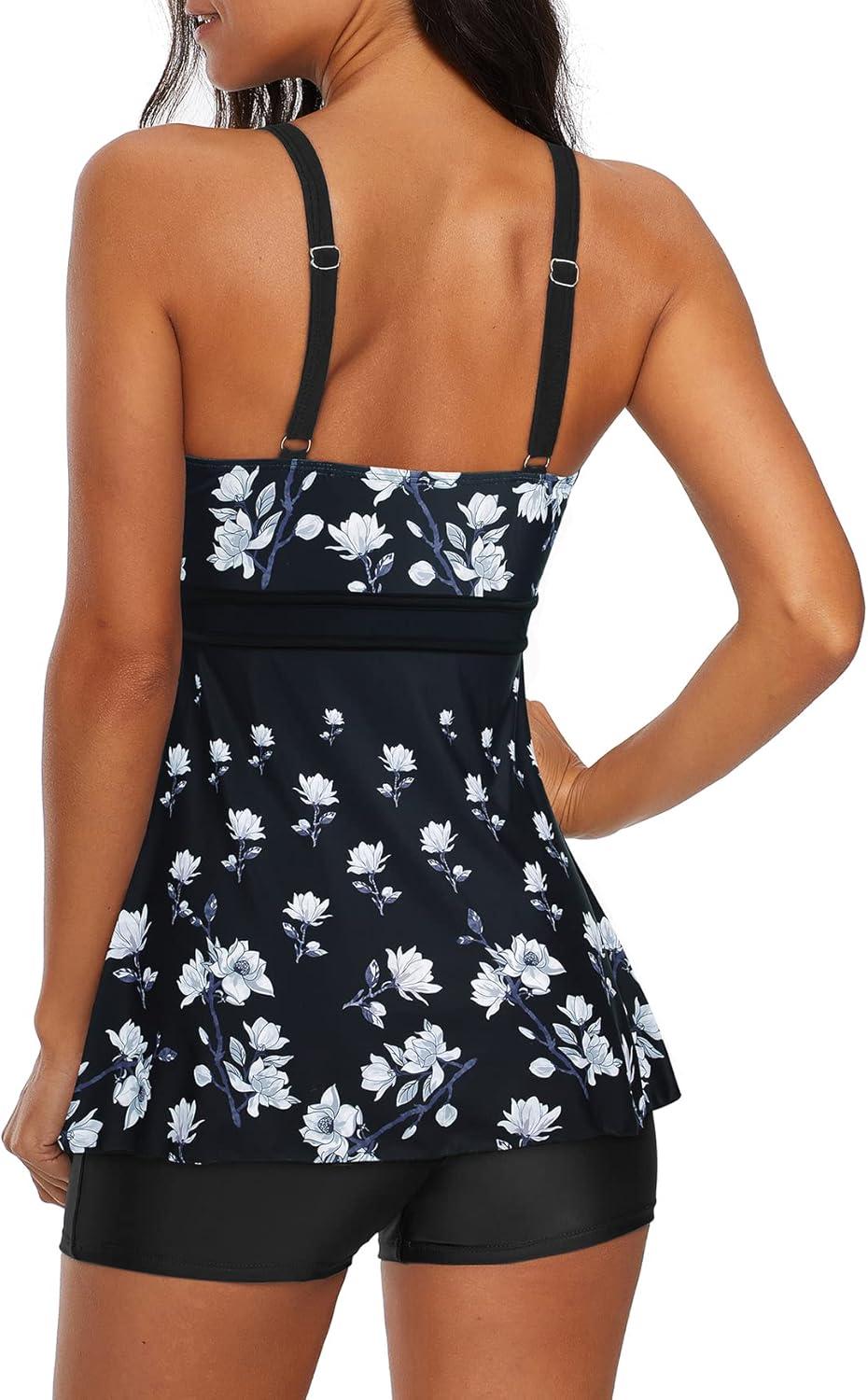 imageAmerican Trends Tankini Swimsuits Plus Size Tankini Bathing Suits for Women Tankini Bathing Suits Swimwear for WomenBlack Magnolia