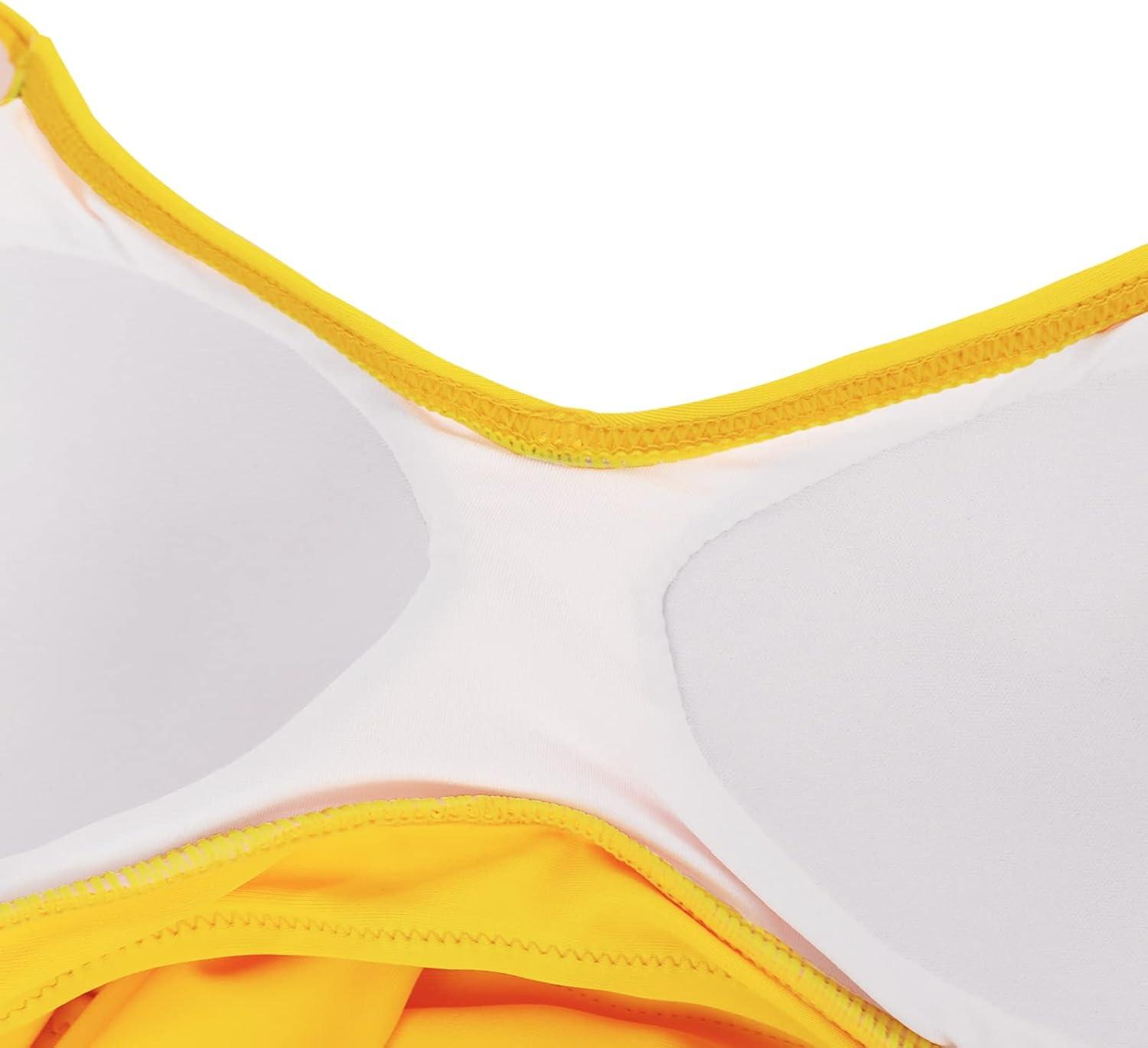 imageAmerican Trends Womens High Waisted Bikini Swimsuits Push Up Bikini Sets Sexy Bathing Suits Two Piece Swimsuit05yellow Print