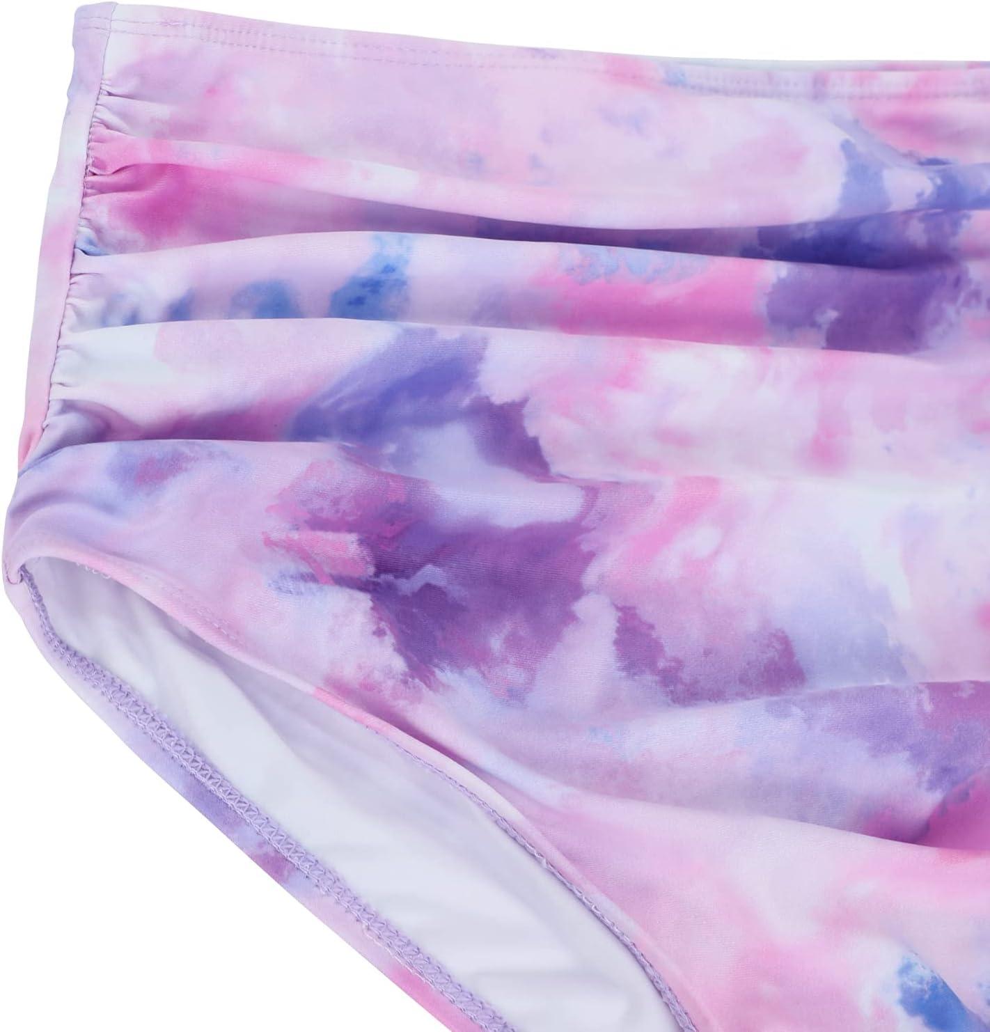 imageAmerican Trends Womens High Waisted Bikini Swimsuits Push Up Bikini Sets Sexy Bathing Suits Two Piece Swimsuit06purple Tie Dye