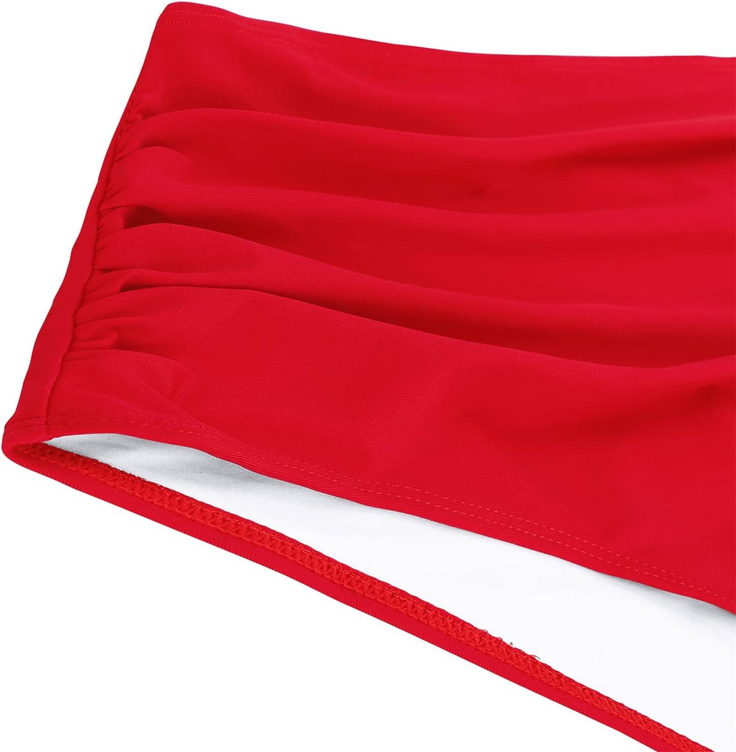 imageAmerican Trends Womens High Waisted Bikini Swimsuits Push Up Bikini Sets Sexy Bathing Suits Two Piece SwimsuitRed