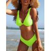 imageAmerican Trends High Waisted Bikini Sets for Women Push Up Two Piece Bikini Swimsuit High Cut 2 Piece Bathing SuitNeon Green
