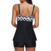imageAmerican Trends Tankini Swimsuits Plus Size Tankini Bathing Suits for Women Tankini Bathing Suits Swimwear for Women01 Blackwhite Print