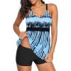 imageAmerican Trends Tankini Swimsuits Plus Size Tankini Bathing Suits for Women Tankini Bathing Suits Swimwear for WomenBlue White