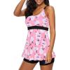imageAmerican Trends Tankini Swimsuits Plus Size Tankini Bathing Suits for Women Tankini Bathing Suits Swimwear for WomenPink White Floral