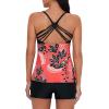 imageAmerican Trends Tankini Swimsuits for Women Two Piece Bathing Suits Tankini Top with Boyshorts Swimwear for Women02 Red Black