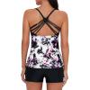 imageAmerican Trends Tankini Swimsuits for Women Two Piece Bathing Suits Tankini Top with Boyshorts Swimwear for Women07 Ink Painting