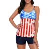 imageAmerican Trends Tankini Swimsuits for Women Two Piece Bathing Suits Tankini Top with Boyshorts Swimwear for WomenAmerican Flag