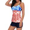 imageAmerican Trends Tankini Swimsuits for Women Two Piece Bathing Suits Tankini Top with Boyshorts Swimwear for WomenAmerican Flag