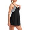 imageAmerican Trends Tankini Swimsuits for Women Two Piece Bathing Suits Tankini Top with Boyshorts Swimwear for WomenBlackwhite Pinstripes
