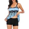 imageAmerican Trends Tankini Swimsuits for Women Two Piece Bathing Suits Tankini Top with Boyshorts Swimwear for WomenBluewhite