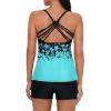 imageAmerican Trends Tankini Swimsuits for Women Two Piece Bathing Suits Tankini Top with Boyshorts Swimwear for WomenGreen Floral
