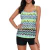 imageAmerican Trends Tankini Swimsuits for Women Two Piece Bathing Suits Tankini Top with Boyshorts Swimwear for WomenLight Yellow