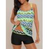 imageAmerican Trends Tankini Swimsuits for Women Two Piece Bathing Suits Tankini Top with Boyshorts Swimwear for WomenLight Yellow
