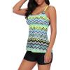 imageAmerican Trends Tankini Swimsuits for Women Two Piece Bathing Suits Tankini Top with Boyshorts Swimwear for WomenLight Yellow