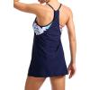 imageAmerican Trends Tankini Swimsuits for Women Two Piece Bathing Suits Tankini Top with Boyshorts Swimwear for WomenNavy Blue Print