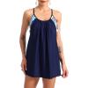 imageAmerican Trends Tankini Swimsuits for Women Two Piece Bathing Suits Tankini Top with Boyshorts Swimwear for WomenNavy Blue Print